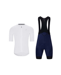 HOLOKOLO Kurzarm Radtrikot und Shorts - AEROLITE - Blau/Schwarz/Weiß